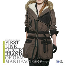 2017 Nouveau modèle Ladies Winter Parka Product Down Filling Warm Jacket Fur Décoration
